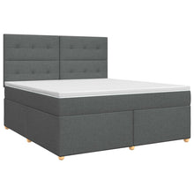 Boxspringbed met matras Donkergrijs 160 x 200 cm Stof