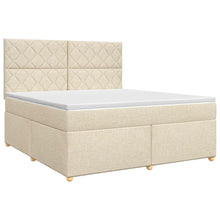 Boxspringbed met matras Crèmekleurig 160 x 200 cm Stof