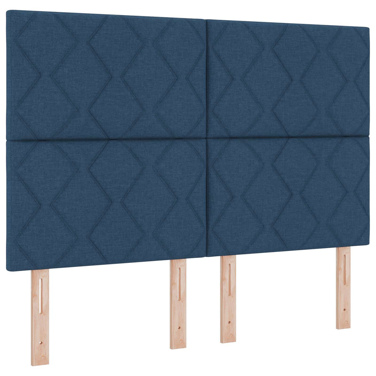 Boxspringbed met matras met hoofdeinde Blauw 160 x 200 cm Stof