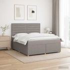 Boxspringbed 180x200 cm taupe met matras en hoofdeinde