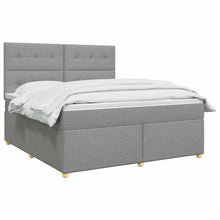 Boxspringbed met matras Lichtgrijs 180 x 200 cm Stof