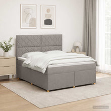 Boxspringbed met matras met hoofdeinde Taupe 140 x 200 cm Stof