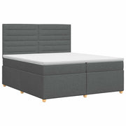 Boxspringbed met matras donkergrijs 200x200 cm
