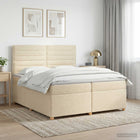 Boxspringbed crèmekleurig 200x200 cm met matras