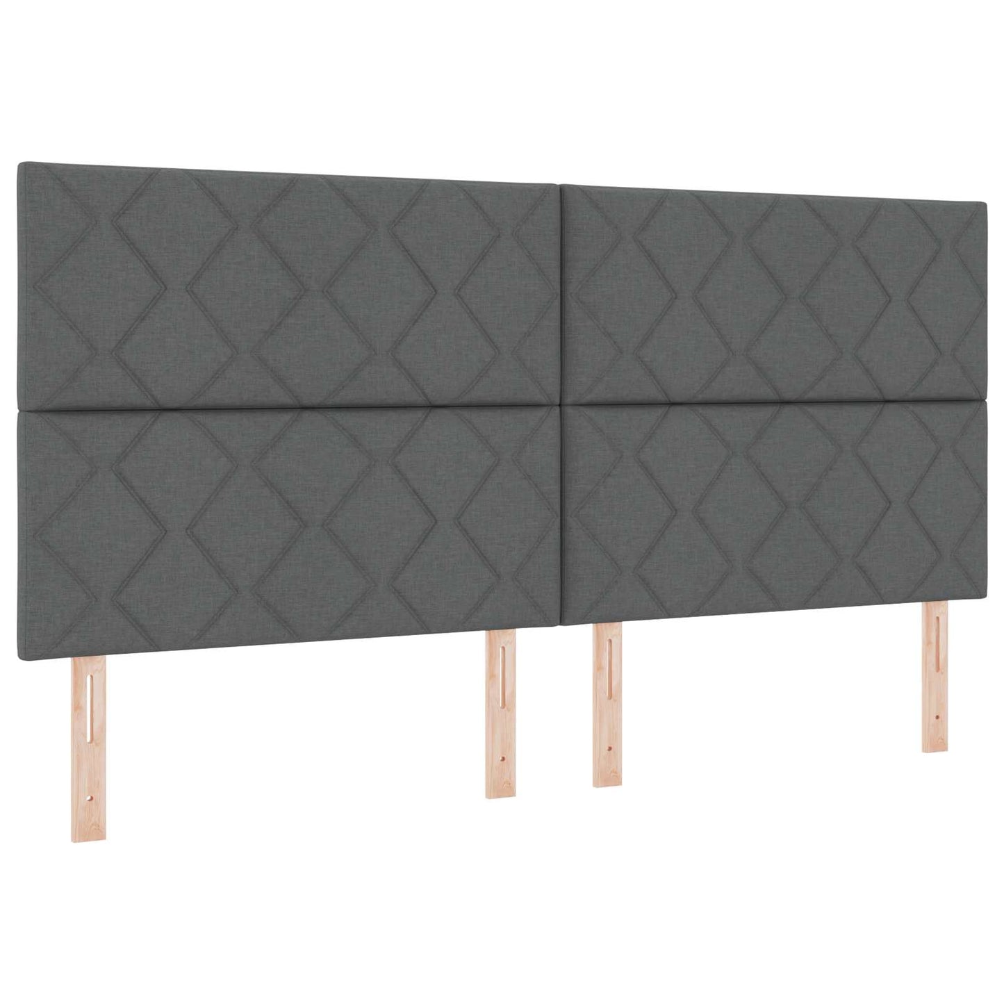 Boxspringbed met matras Donkergrijs 200 x 200 cm Stof
