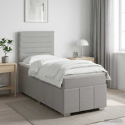 Boxspringbed met matras 90x200cm lichtgrijs