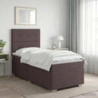 Boxspringbed 90x200 cm donkerbruin stof