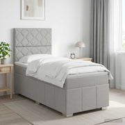 Boxspringbed 90x200 cm lichtgrijs met matras