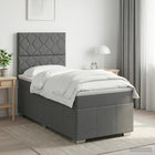 Boxspringbed 90x190 cm donkergrijs