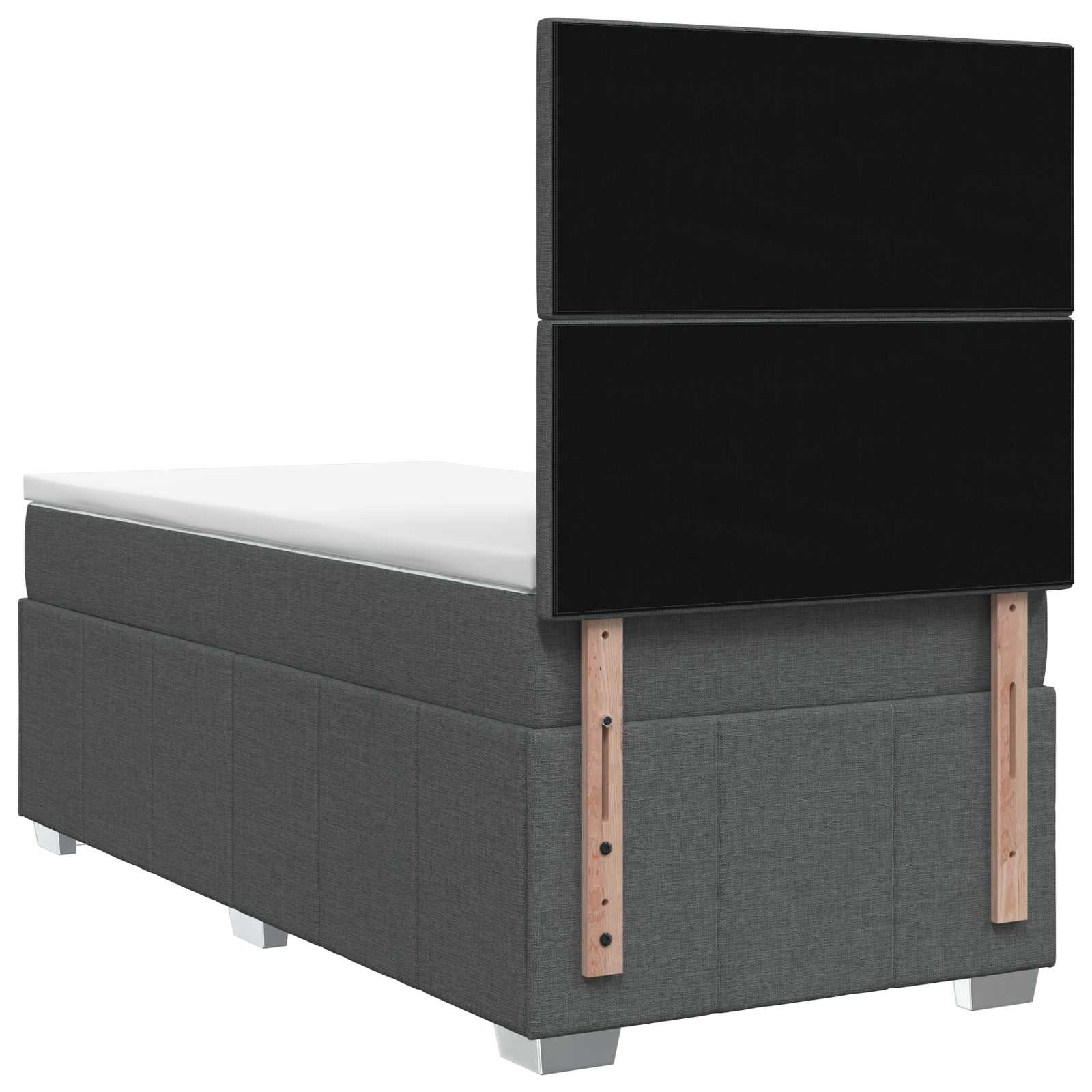 Boxspringbed met matras Donkergrijs 90 x 190 cm Stof
