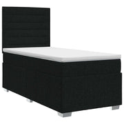 Boxspringbed 90x200 cm zwart met hoofdeinde