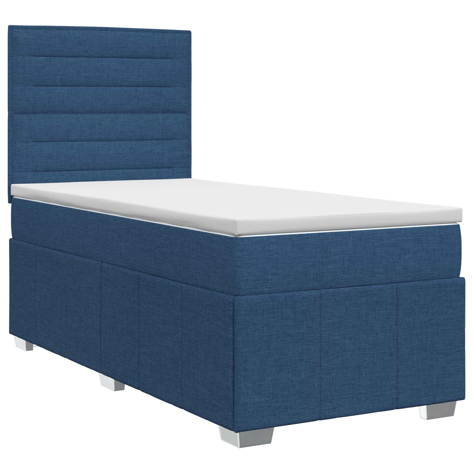 Boxspringbed met matras met hoofdeinde Blauw 90 x 200 cm Stof