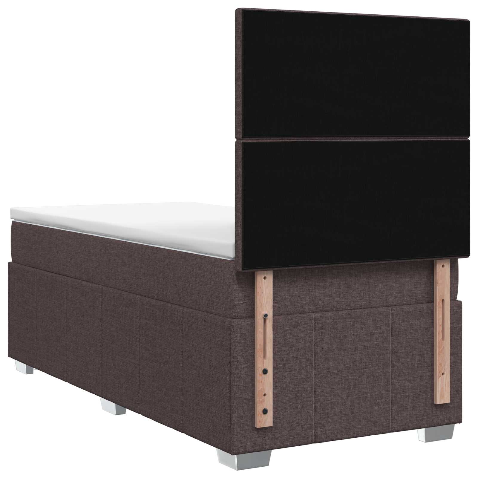 Boxspringbed met matras Donkerbruin 90 x 200 cm Stof