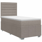 Boxspringbed 100x200 cm taupe met matras en verstelbaar hoofdeinde