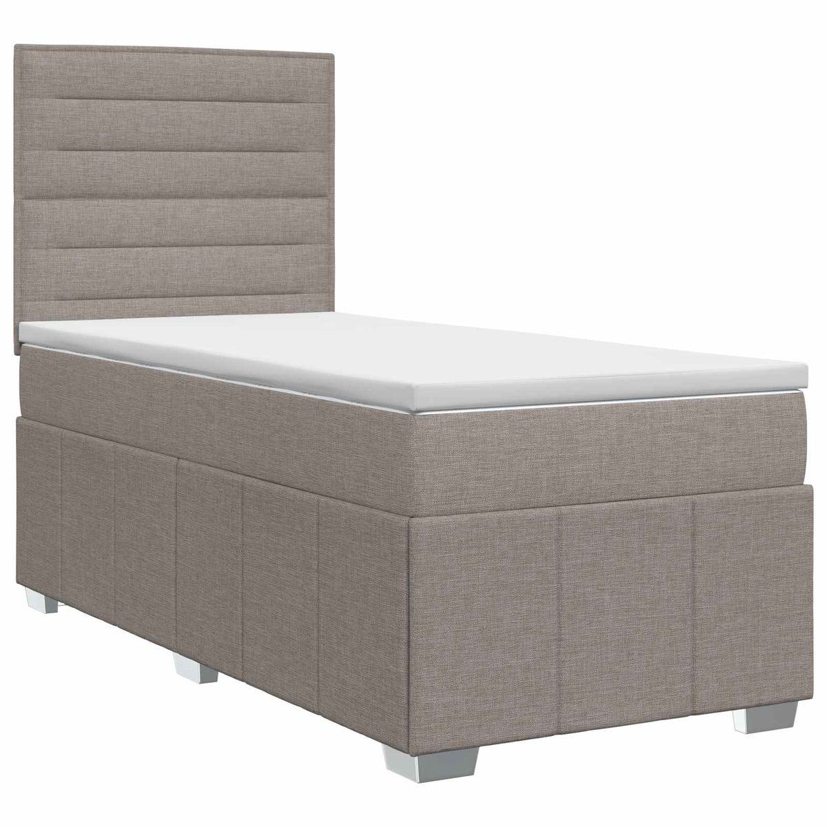 Boxspringbed met matras met hoofdeinde Taupe 100 x 200 cm Stof