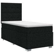 Boxspringbed met matras met hoofdeinde Zwart 100 x 200 cm Stof
