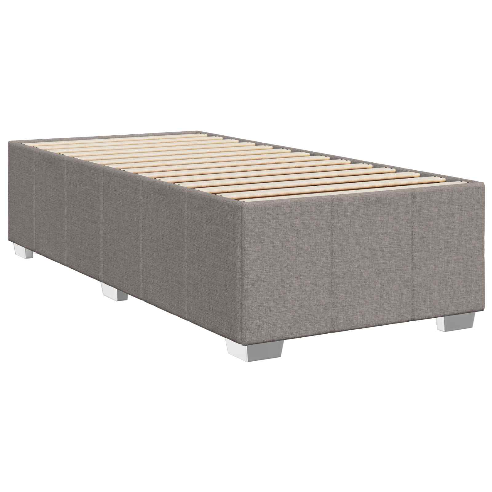 Boxspringbed met matras met hoofdeinde Taupe 100 x 200 cm Stof