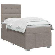 Boxspringbed met matras met hoofdeinde Taupe 100 x 200 cm Stof