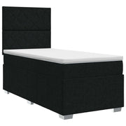 Boxspringbed 100x200 cm zwart met matras hoofdeind