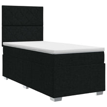 Boxspringbed met matras met hoofdeinde Zwart 100 x 200 cm Stof