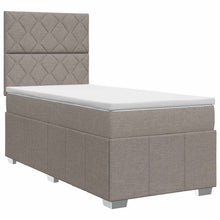 Boxspringbed met matras met hoofdeinde Taupe 100 x 200 cm Stof