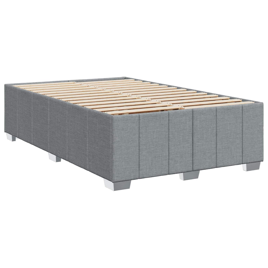 Boxspringbed met matras Lichtgrijs 120 x 190 cm Stof