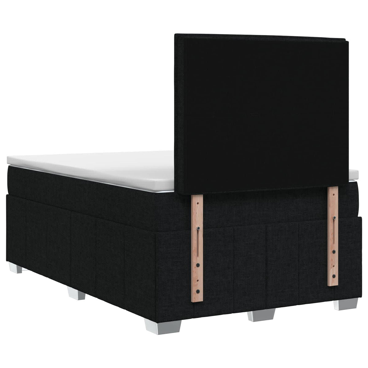 Boxspringbed met matras met hoofdeinde Zwart 120 x 190 cm Stof
