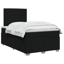 Boxspringbed met matras met hoofdeinde Zwart 120 x 190 cm Stof