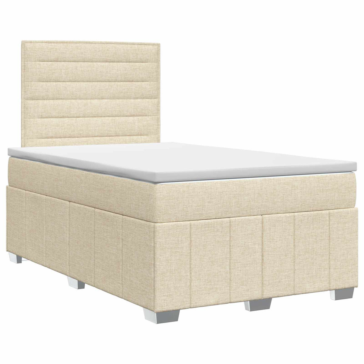Boxspringbed met matras Crèmekleurig 120 x 190 cm Stof