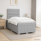 Boxspringbed met matras 120x190 cm lichtgrijs