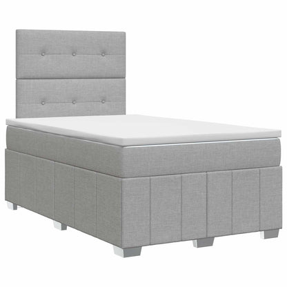 Boxspringbed met matras Lichtgrijs 120 x 190 cm Stof