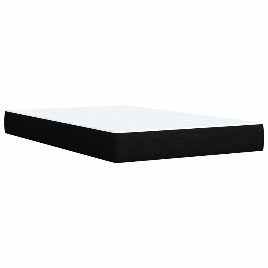 Boxspringbed met matras met hoofdeinde Zwart 120 x 190 cm Stof