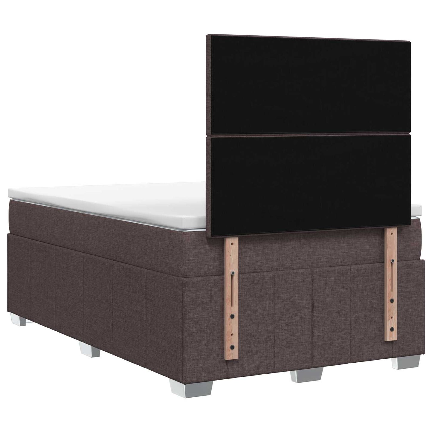 Boxspringbed met matras Donkerbruin 120 x 190 cm Stof