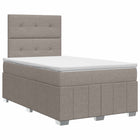 Boxspringbed 120x190 cm taupe met matras hoofdeinde