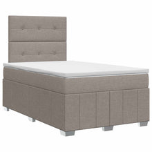 Boxspringbed met matras met hoofdeinde Taupe 120 x 190 cm Stof