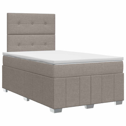 Boxspringbed met matras met hoofdeinde Taupe 120 x 190 cm Stof
