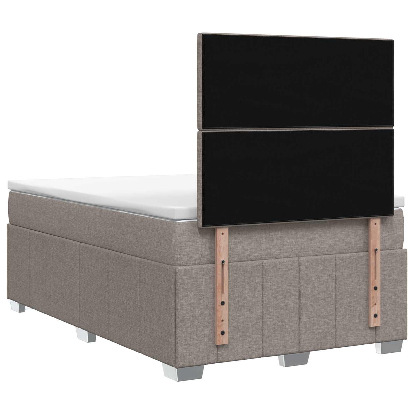 Boxspringbed met matras met hoofdeinde Taupe 120 x 190 cm Stof
