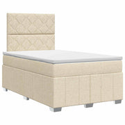 Boxspringbed met matras 120x190 cm crèmekleurig