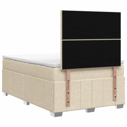 Boxspringbed met matras Crèmekleurig 120 x 190 cm Stof