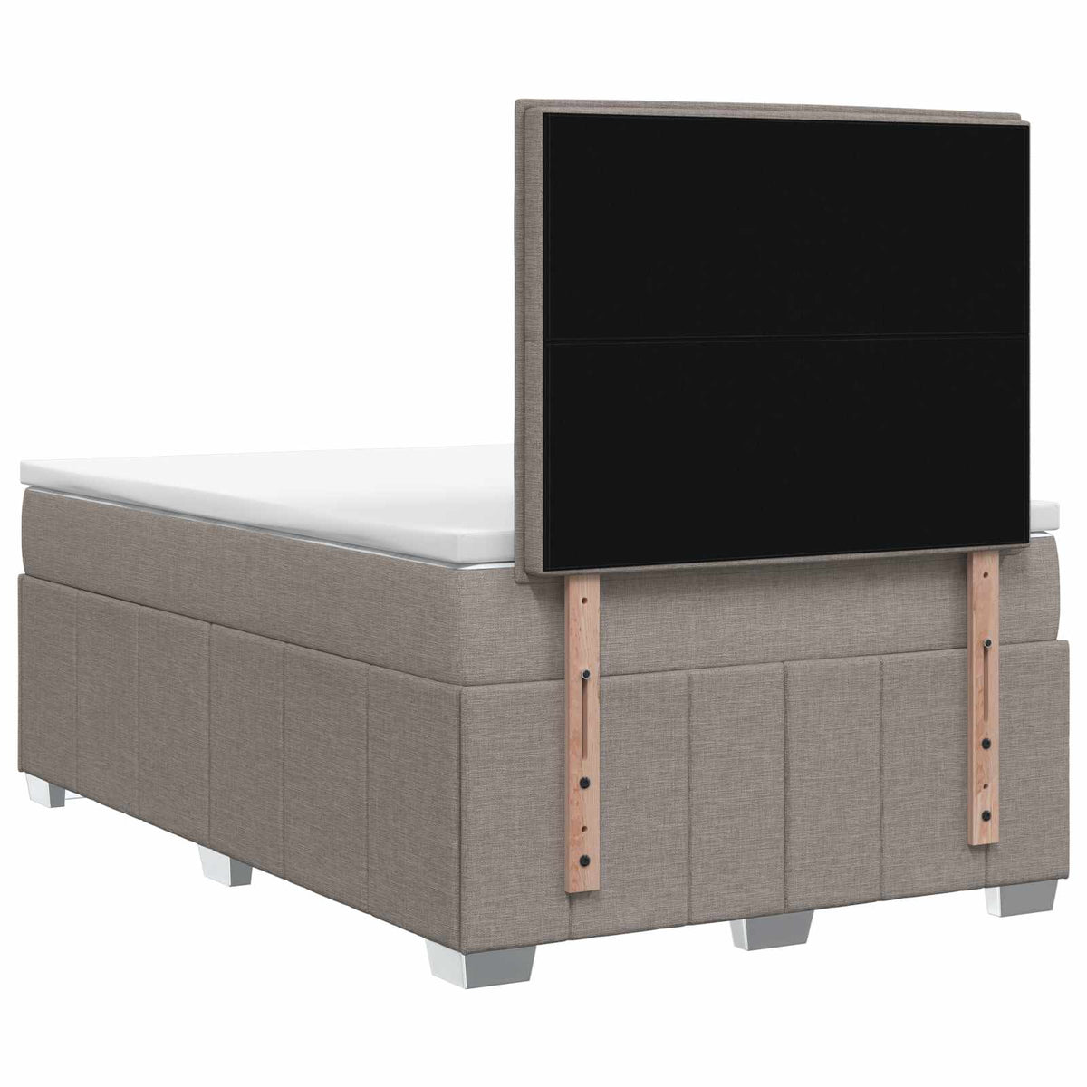 Boxspringbed met matras met hoofdeinde Taupe 120 x 200 cm Stof
