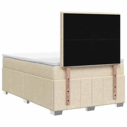 Boxspringbed met matras Crèmekleurig 120 x 200 cm Stof