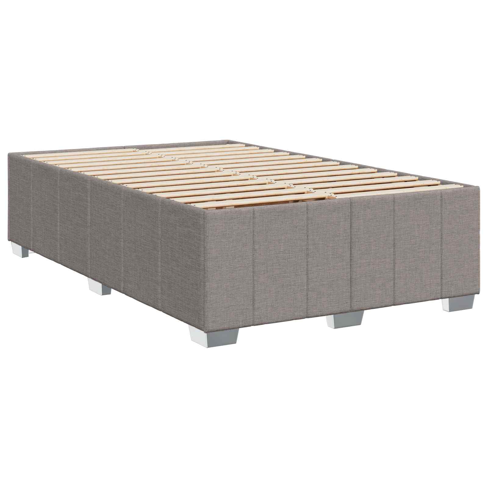 Boxspringbed met matras met hoofdeinde Taupe 120 x 200 cm Stof