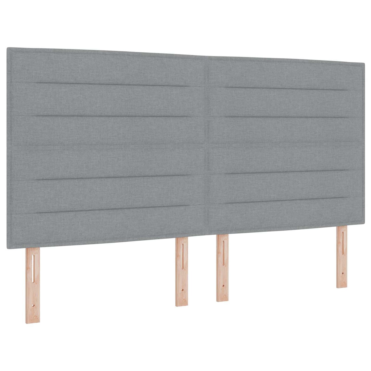 Boxspringbed met matras Lichtgrijs 140 x 190 cm Stof