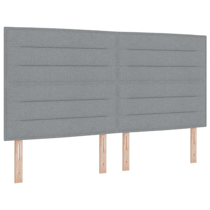 Boxspringbed met matras Lichtgrijs 140 x 190 cm Stof