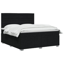 Boxspringbed met matras met hoofdeinde Zwart 140 x 190 cm Stof