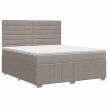 Boxspringbed met matras met hoofdeinde Taupe 140 x 190 cm Stof