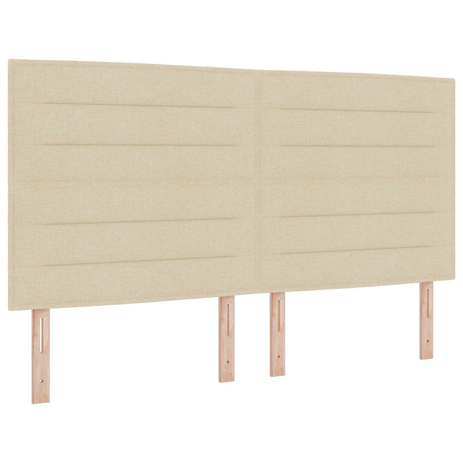 Boxspringbed met matras Crèmekleurig 140 x 190 cm Stof