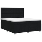 Boxspringbed zwart 140x190 cm met hoofdeinde