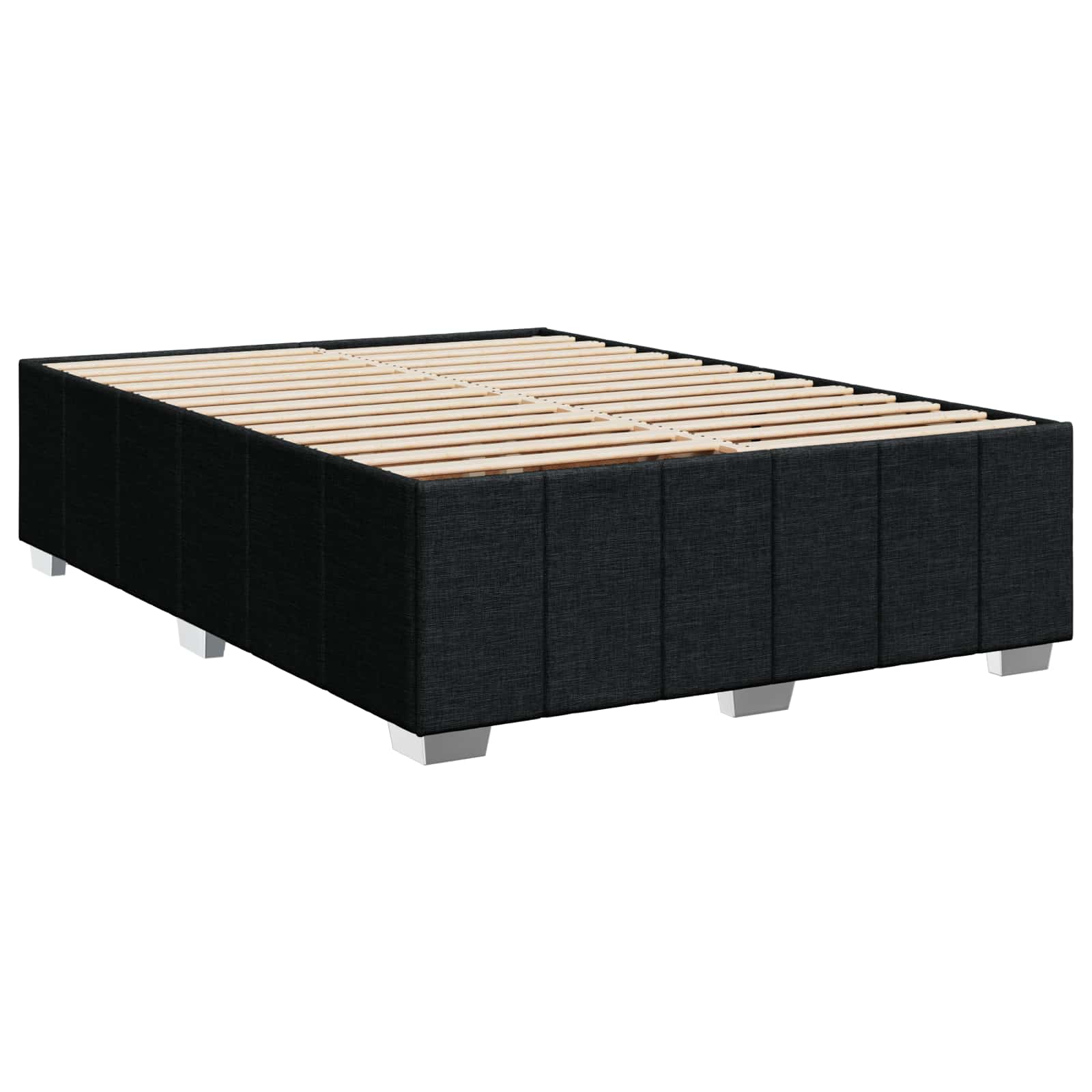 Boxspringbed met matras met hoofdeinde Zwart 140 x 190 cm Stof