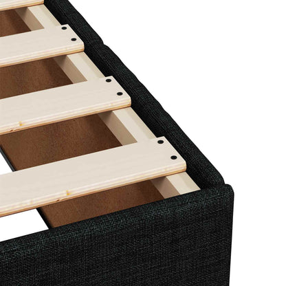 Boxspringbed met matras met hoofdeinde Zwart 140 x 190 cm Stof